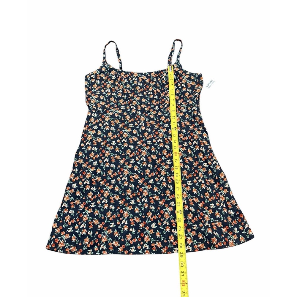 NWT Old Navy Black Floral Cami Sun Dress Smocked Back Cottagecore Summer XL - Picture 4 of 7